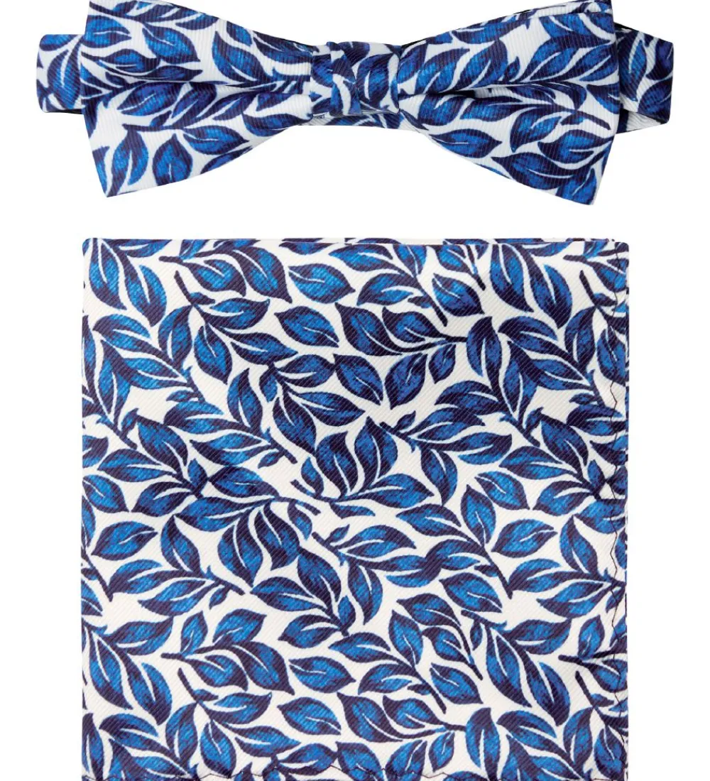 Butterfly m. Lommetrøklæde - Our Leaf - Blue Flower|Grunt