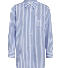 Skjorte - GrFully - Blå m. Striber|Grunt Hot