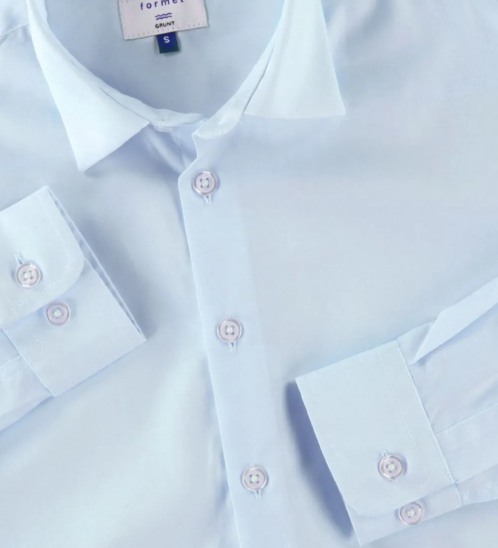 Skjorte - Tex - Blå|Grunt Clearance