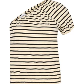 Top - GrLou - Off White/Sort|Grunt New