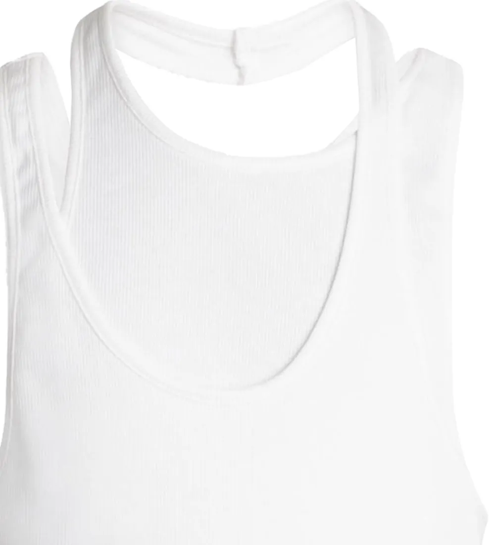 Top - Lyng Rib Top - White|Grunt Online