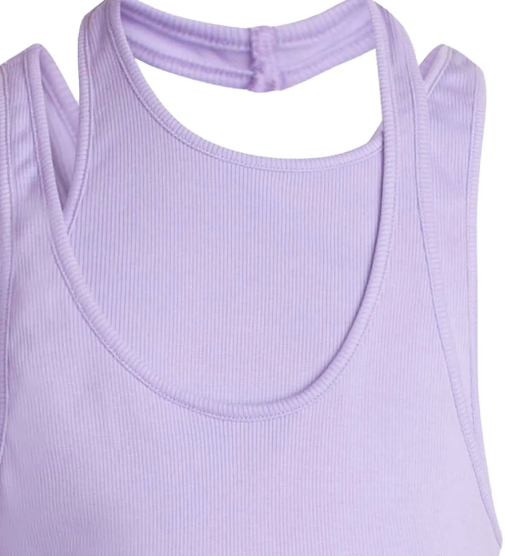 Top - Lyng Rib Top - Light Purple|Grunt Clearance
