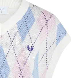 Vest - Strik - Canellia - Off White m. Tern|Grunt Hot