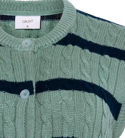 Vest - Strik - GrLine - Dust Green/Navy|Grunt Online