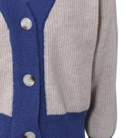 Cardigan - Strik - Rib - Cobalt Blue|Hound Sale