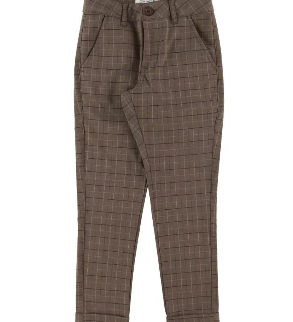 Chinos - Fashion Chino Checks - Brown|Hound Hot