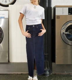 Nederdel - Maxi Denim - Dark Blue Used|Hound Online