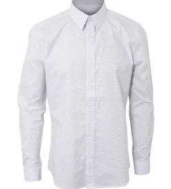 Skjorte - All Over Print - Hvid m. Blå|Hound Clearance