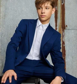 Skjorte - All Over Print - Hvid m. Blå|Hound Clearance