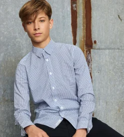 Skjorte - Hvid/Mørkeblå|Hound Discount