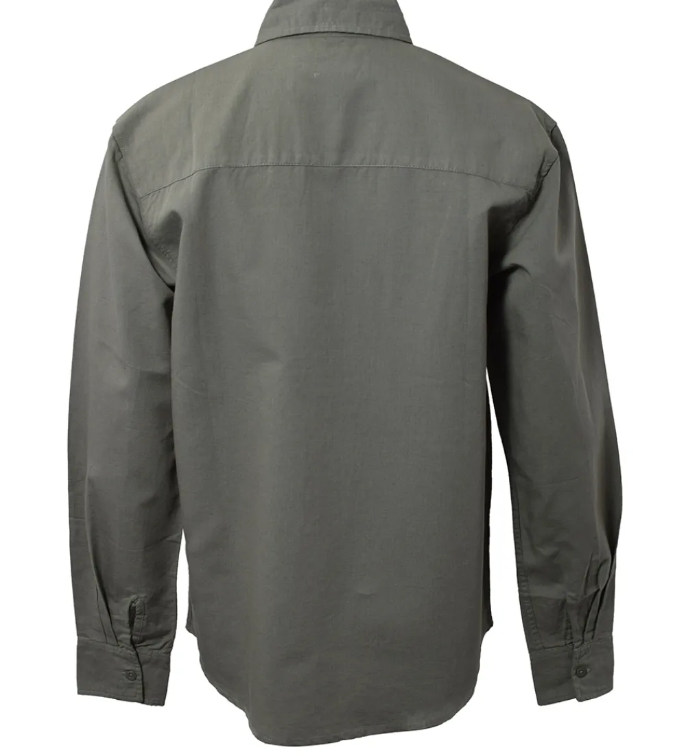 Skjorte - Linen Blend - Army|Hound Online