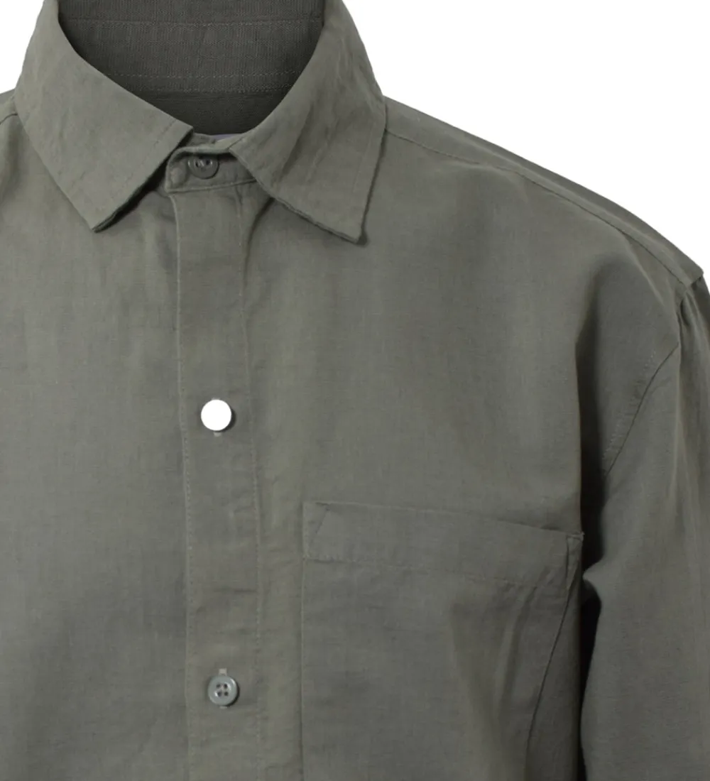 Skjorte - Linen Blend - Army|Hound Online