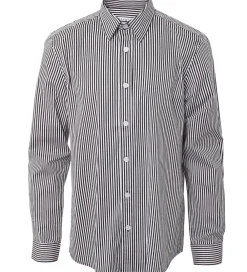 Skjorte - Sort/Hvidstribet|Hound