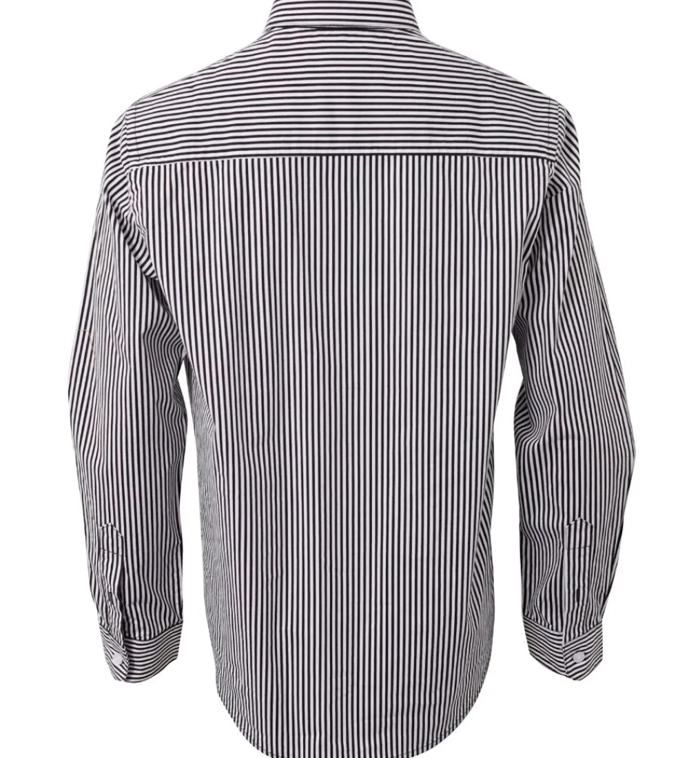 Skjorte - Sort/Hvidstribet|Hound