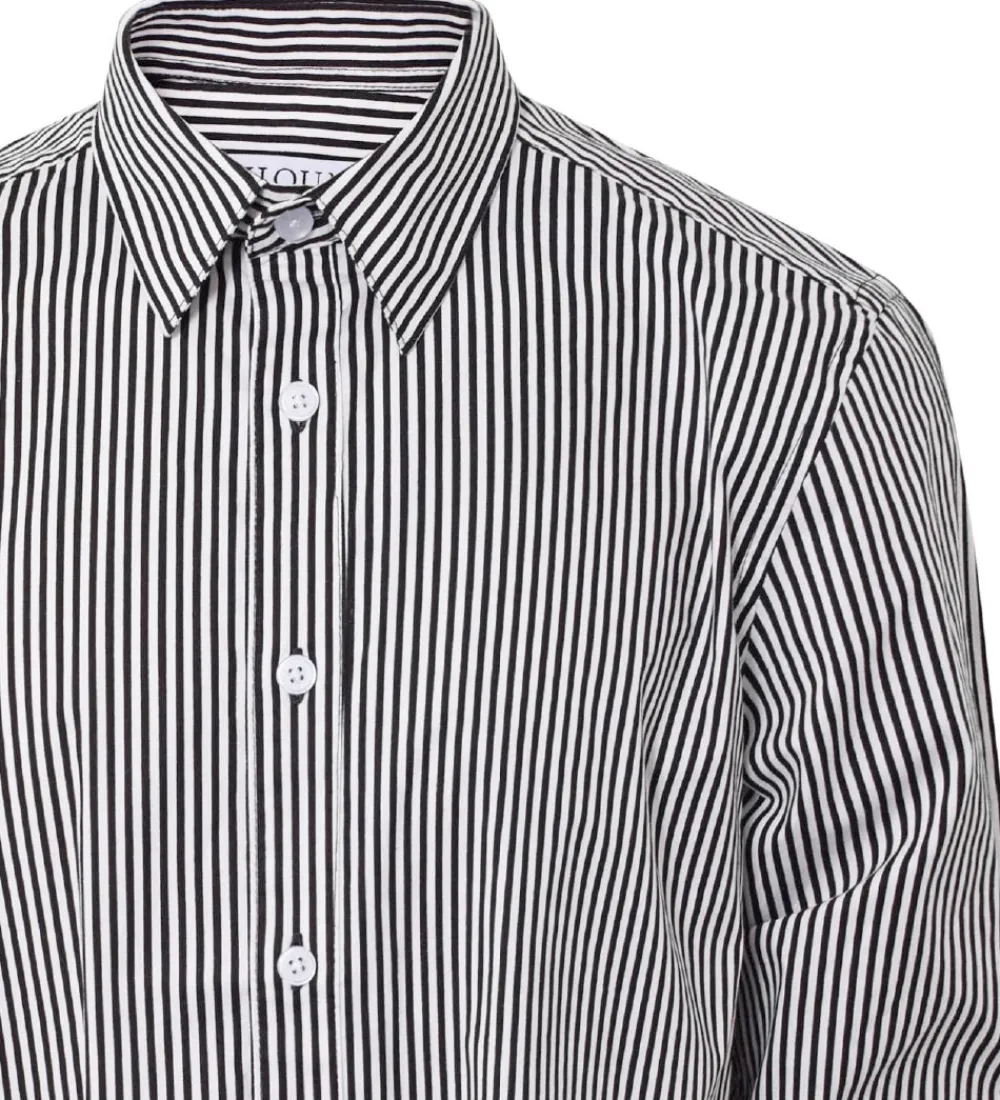 Skjorte - Sort/Hvidstribet|Hound