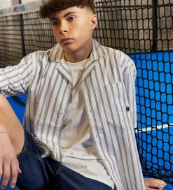 Skjorte - Striped - Hvid/Navy|Hound Online