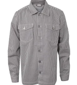 Skjorte - Striped Overshirt - Black/Off White|Hound New