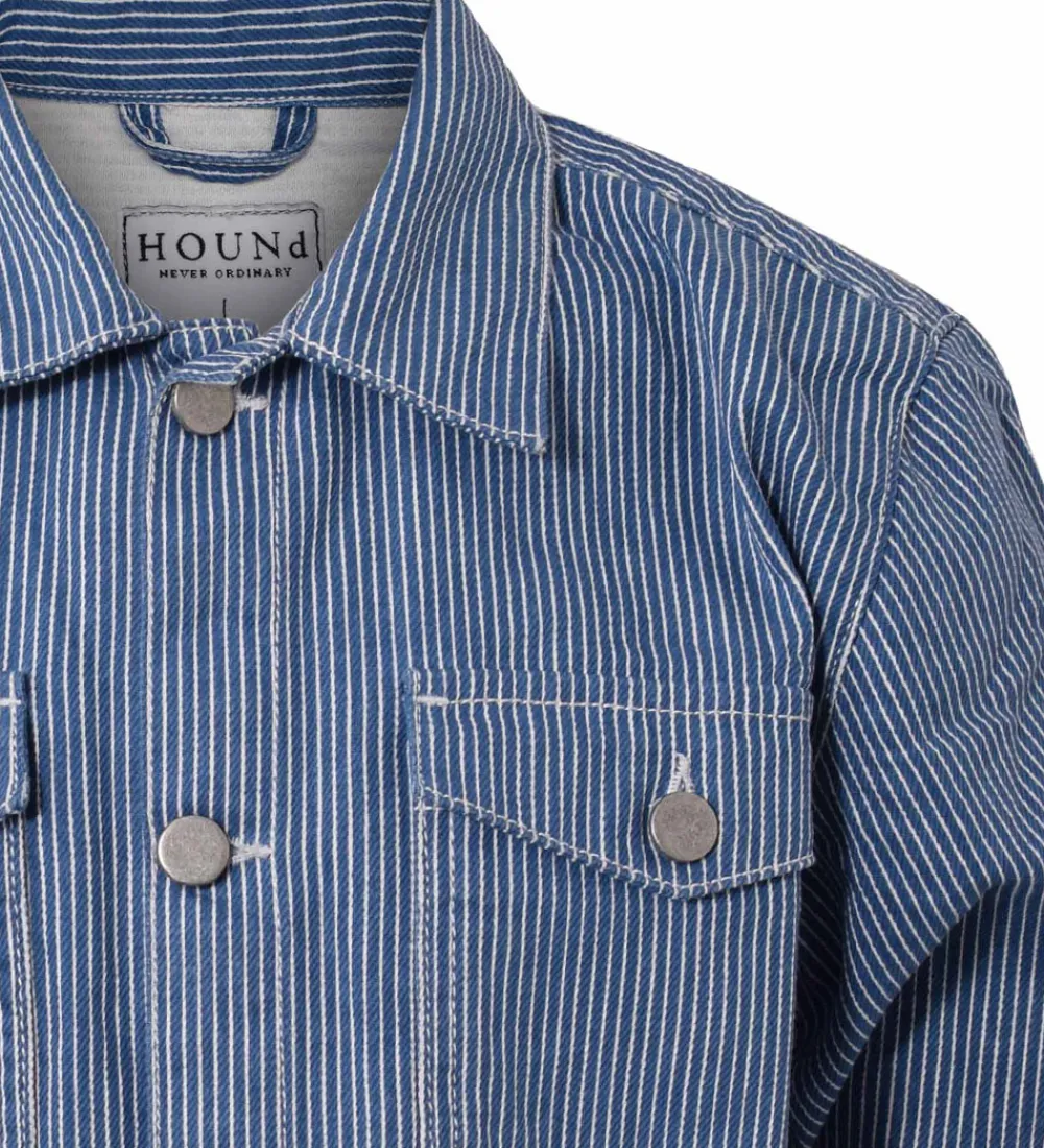 Skjorte - Striped Overshirt - Off White/Light Blue|Hound Online