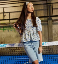 Top - Flower - Light Blue|Hound Sale