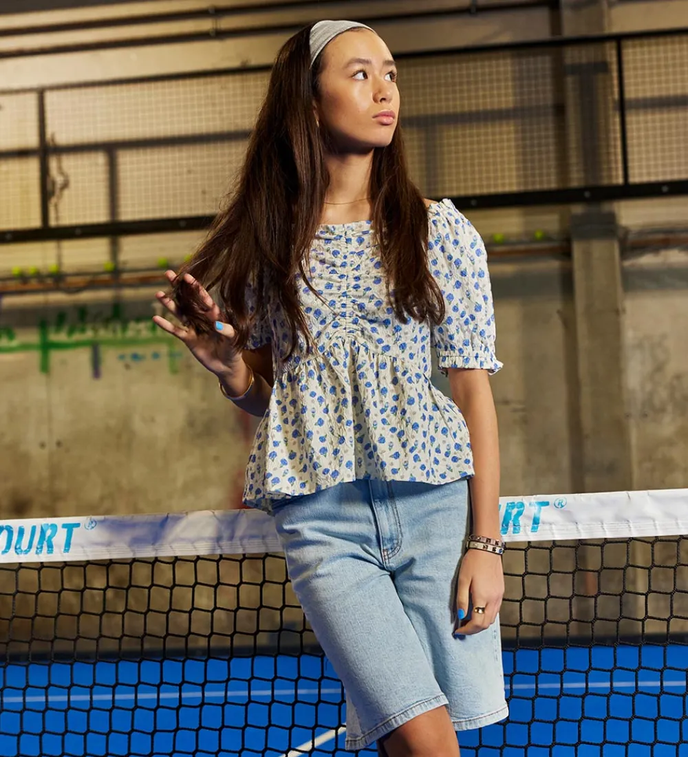 Top - Flower - Light Blue|Hound Sale