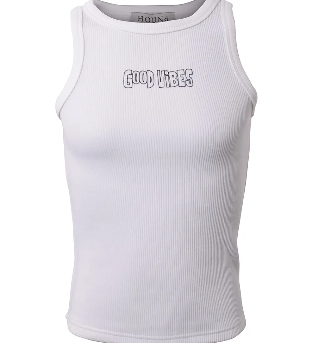 Top - Rib - Off Whitet m. Print|Hound