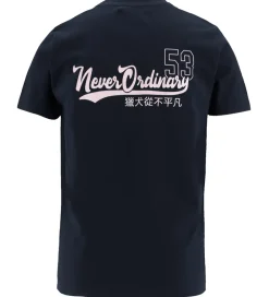 T-shirt - Navy m. Print|Hound Outlet