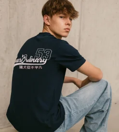 T-shirt - Navy m. Print|Hound Outlet