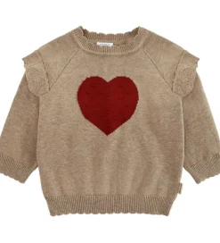 Bluse - Strik - HCPippa - Biscuit m. Hjerte|Hust and Claire Best