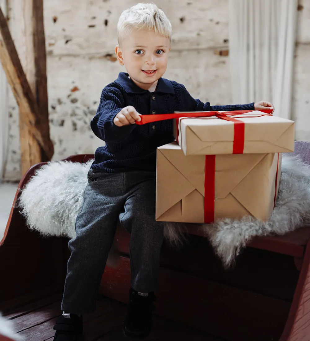 Bluse - Strik - HCPelle Structure - More Navy|Hust and Claire Hot