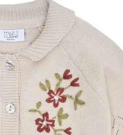 Cardigan - Strik - Cilja Embroidery - French Oak|Hust and Claire Online