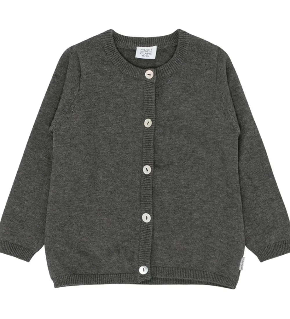 Cardigan - Strik - Cara - Grå Melange|Hust and Claire Hot