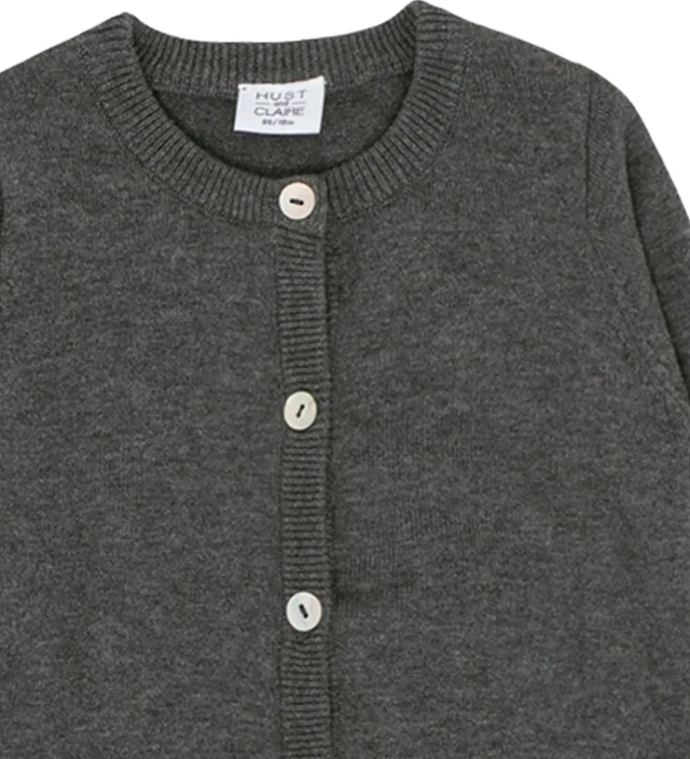 Cardigan - Strik - Cara - Grå Melange|Hust and Claire Hot