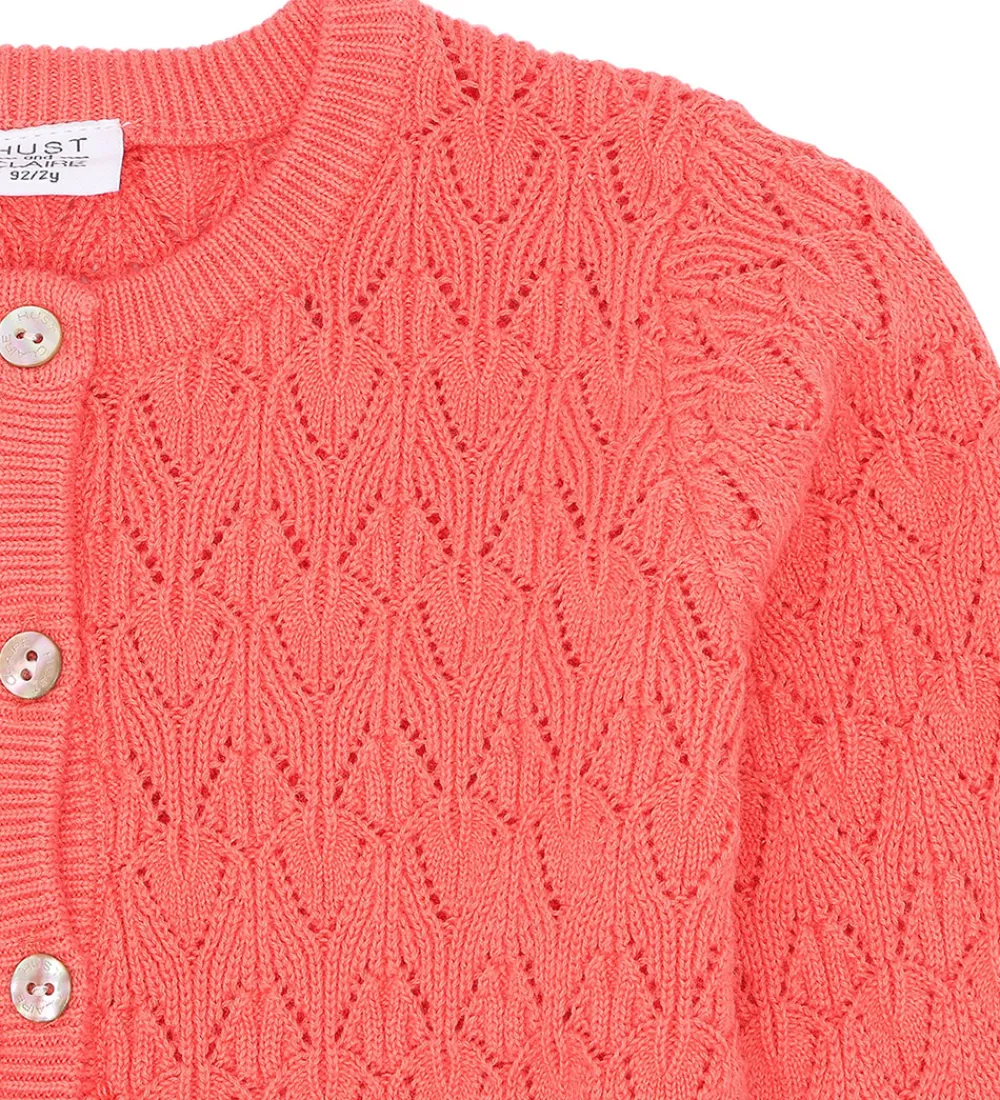 Cardigan - Strik - Cilja - Wild Coral|Hust and Claire Outlet
