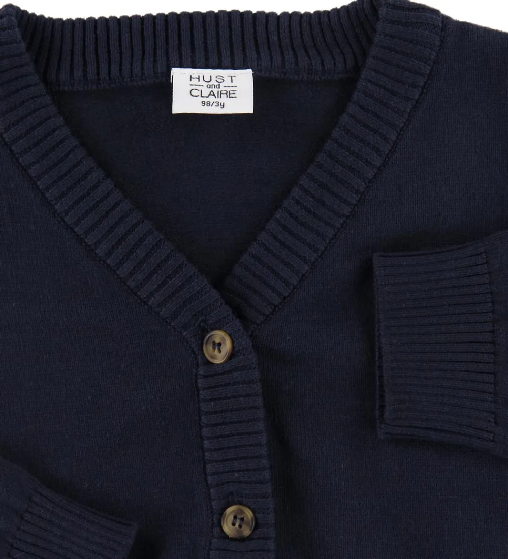 Cardigan - Strik - Carsten - Navy|Hust and Claire Online