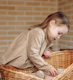 Fløjlskjole - HCSicillia - Biscuit|Hust and Claire Outlet