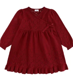 Kjole - Strik - HCKarina - Teaberry m. Hulmønste|Hust and Claire