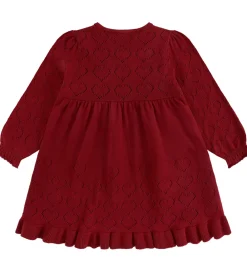 Kjole - Strik - HCKarina - Teaberry m. Hulmønste|Hust and Claire