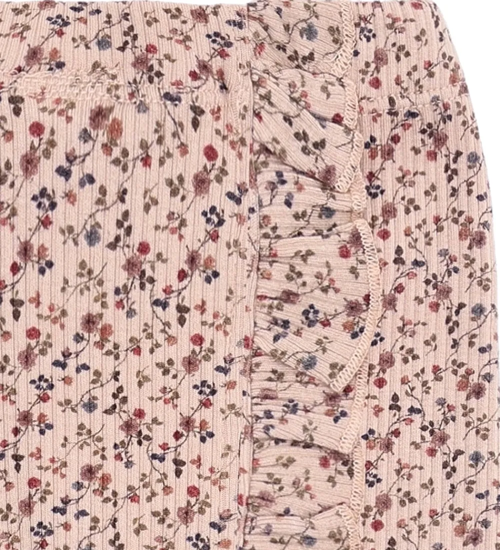 Leggings - HCLaerke - Rugby Tan m. Blomster|Hust and Claire Online