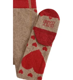 Strømpebukser - HCFrankie - Biscuit m. Hjerter|Hust and Claire Clearance