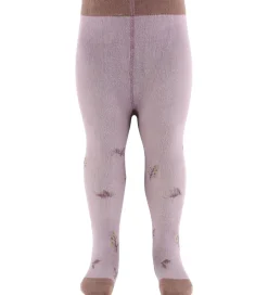 Strømpebukser - Frankie - Purple Dove m. Blomste|Hust and Claire Online