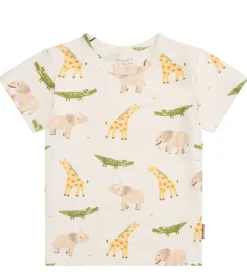 T-shirt - HCAugust - Ivory m. Print|Hust and Claire Outlet