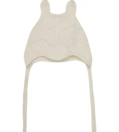 Babyhjelm m. Ører - Alpakauld - Strik - Off-white|Huttelihut Hot