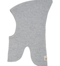 Elefanthue - 2-lags - Uld - Strik - Lysegråmeleret|Huttelihut Sale