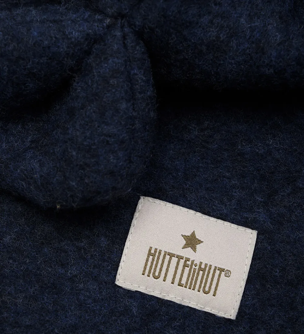 Elefanthue - Uldfleece - 1-lags - Navy m. Ører|Huttelihut Hot