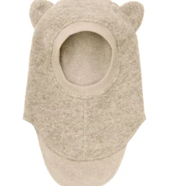 Elefanthue - Uld - 2-lags - Sand Melange m. Ører|Huttelihut Online