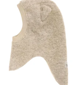 Elefanthue - Uld - 2-lags - Sand Melange m. Ører|Huttelihut Online