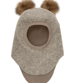 Elefanthue - Uld - 2-lags - Camel Melange m. Kvaste|Huttelihut