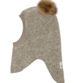 Elefanthue - Uld - 2-lags - Camel Melange m. Kvaste|Huttelihut