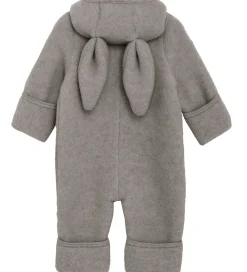 Køredragt - Uldfleece - Medium Grey Melange m. Ører|Huttelihut Online