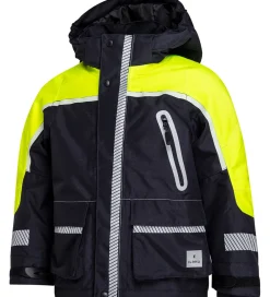 Vinterjakke - Norly - Navy/Yellow m. Selvlysende Reflekser|ILDHU Outlet